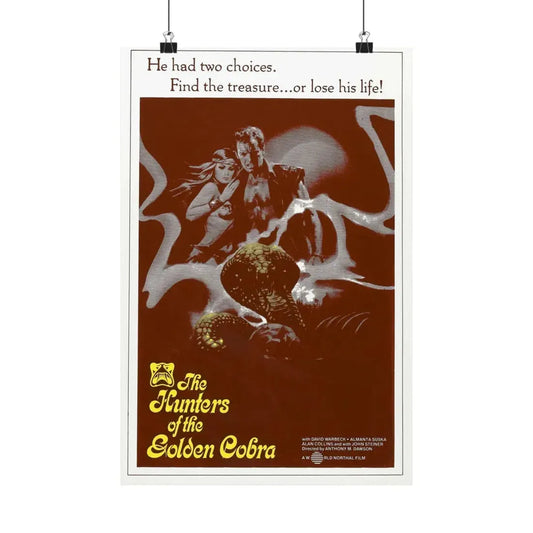 THE HUNTERS OF THE GOLDEN COBRA (2) 1982 - Paper Movie Poster 12″ x 18″ Matte - The Sticker Space