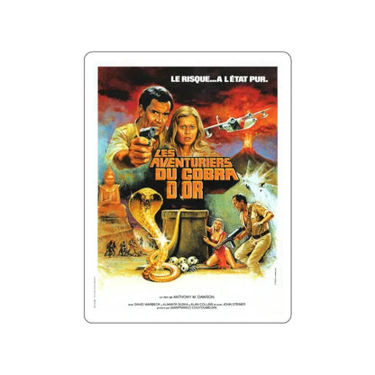 THE HUNTERS OF THE GOLDEN COBRA (FRENCH) 1982 Movie Poster STICKER Vinyl Die-Cut Decal 4 Inch - The Sticker Space
