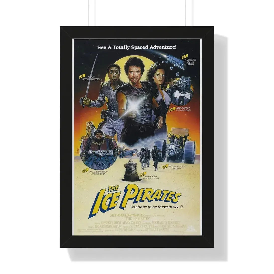 THE ICE PIRATES 1984 - Framed Movie Poster 16″ x 24″ Black - The Sticker Space