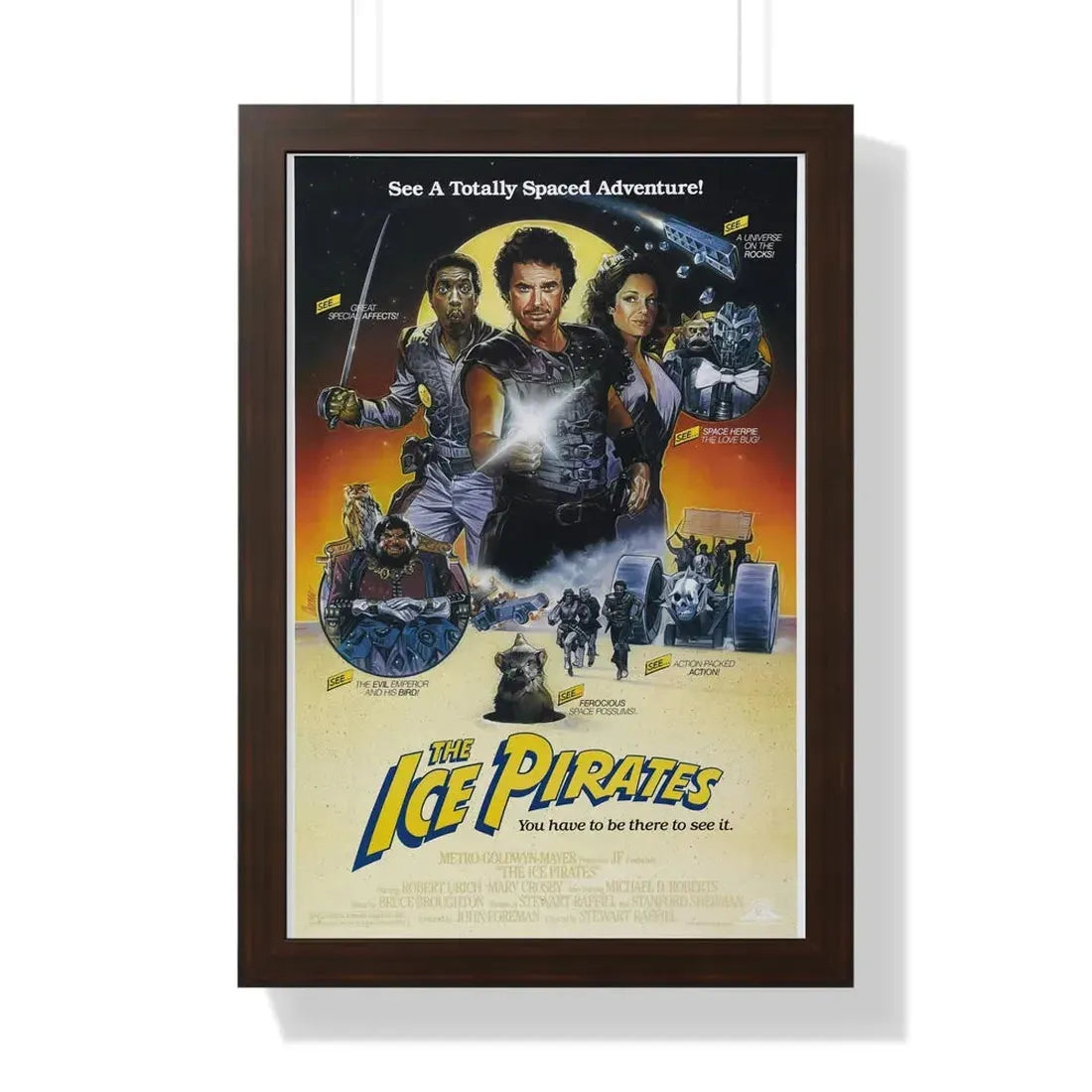 THE ICE PIRATES 1984 - Framed Movie Poster 16″ x 24″ Walnut - The Sticker Space