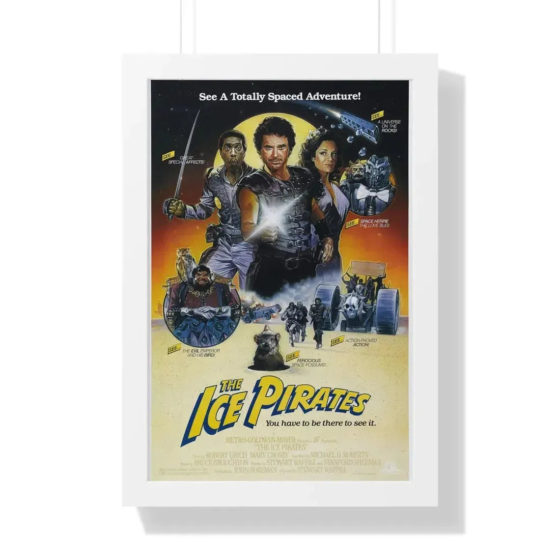 THE ICE PIRATES 1984 - Framed Movie Poster 16″ x 24″ White - The Sticker Space
