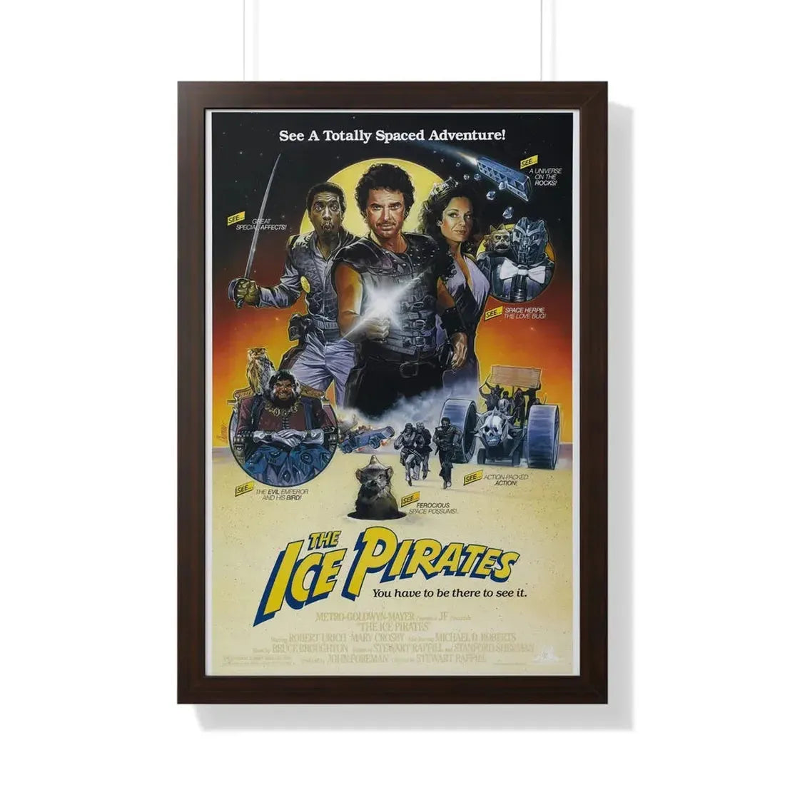 THE ICE PIRATES 1984 - Framed Movie Poster 20" x 30" Walnut - The Sticker Space
