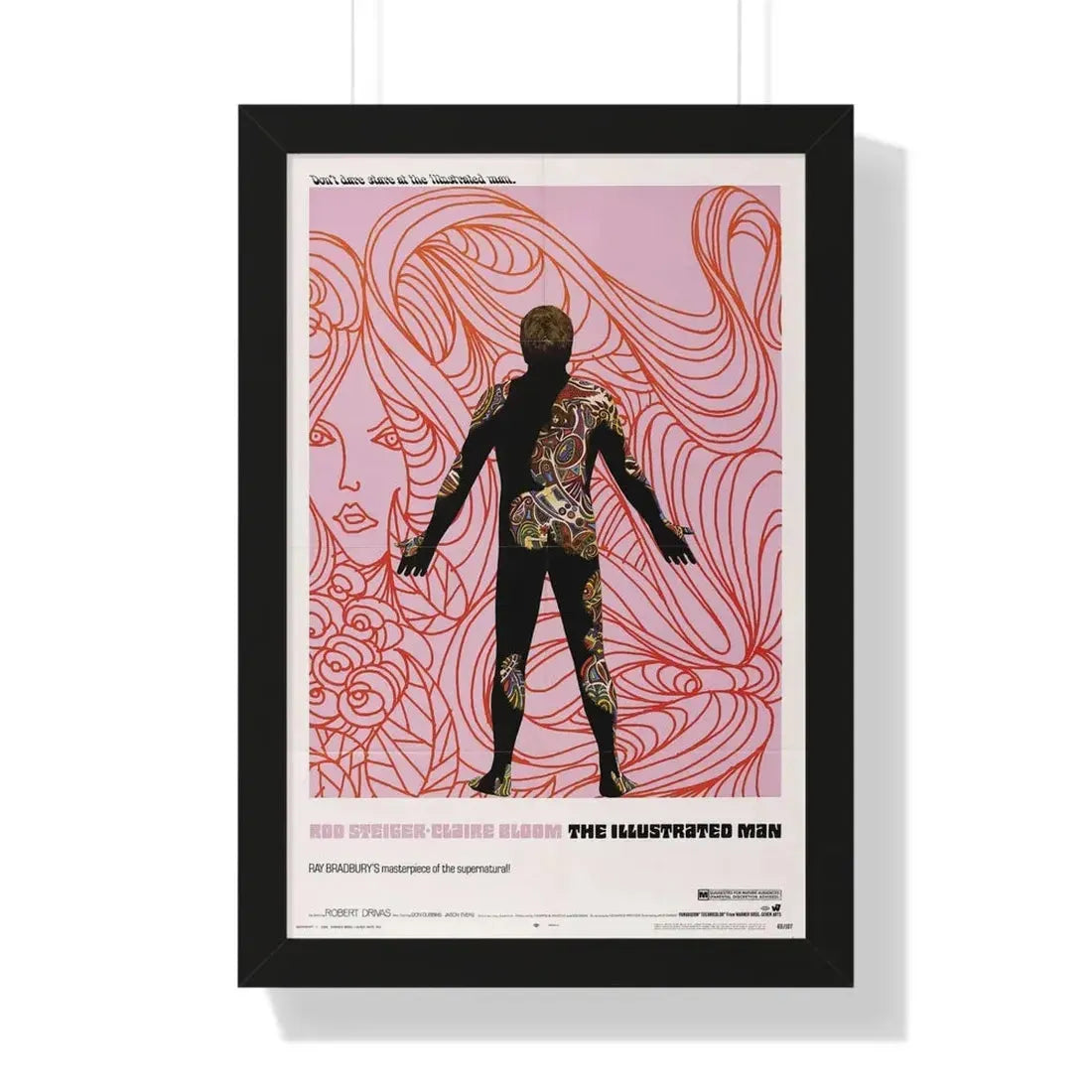 THE ILLUSTRATED MAN 1969 - Framed Movie Poster 16″ x 24″ Black - The Sticker Space