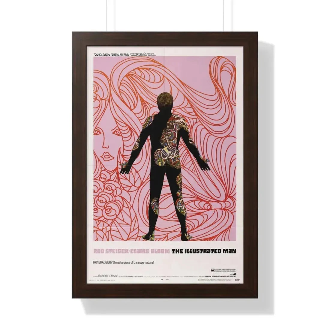 THE ILLUSTRATED MAN 1969 - Framed Movie Poster 16″ x 24″ Walnut - The Sticker Space