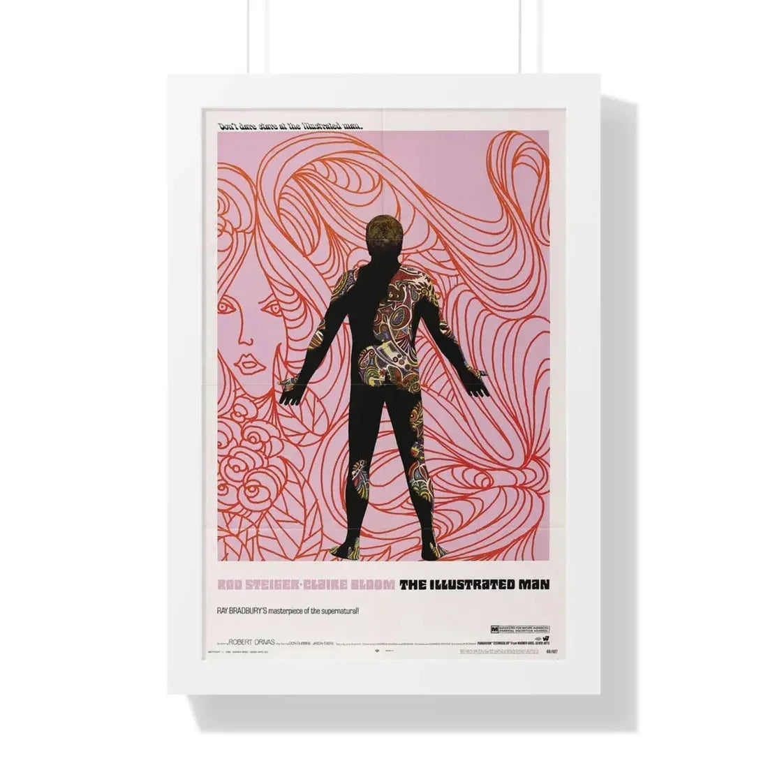THE ILLUSTRATED MAN 1969 - Framed Movie Poster 16″ x 24″ White - The Sticker Space