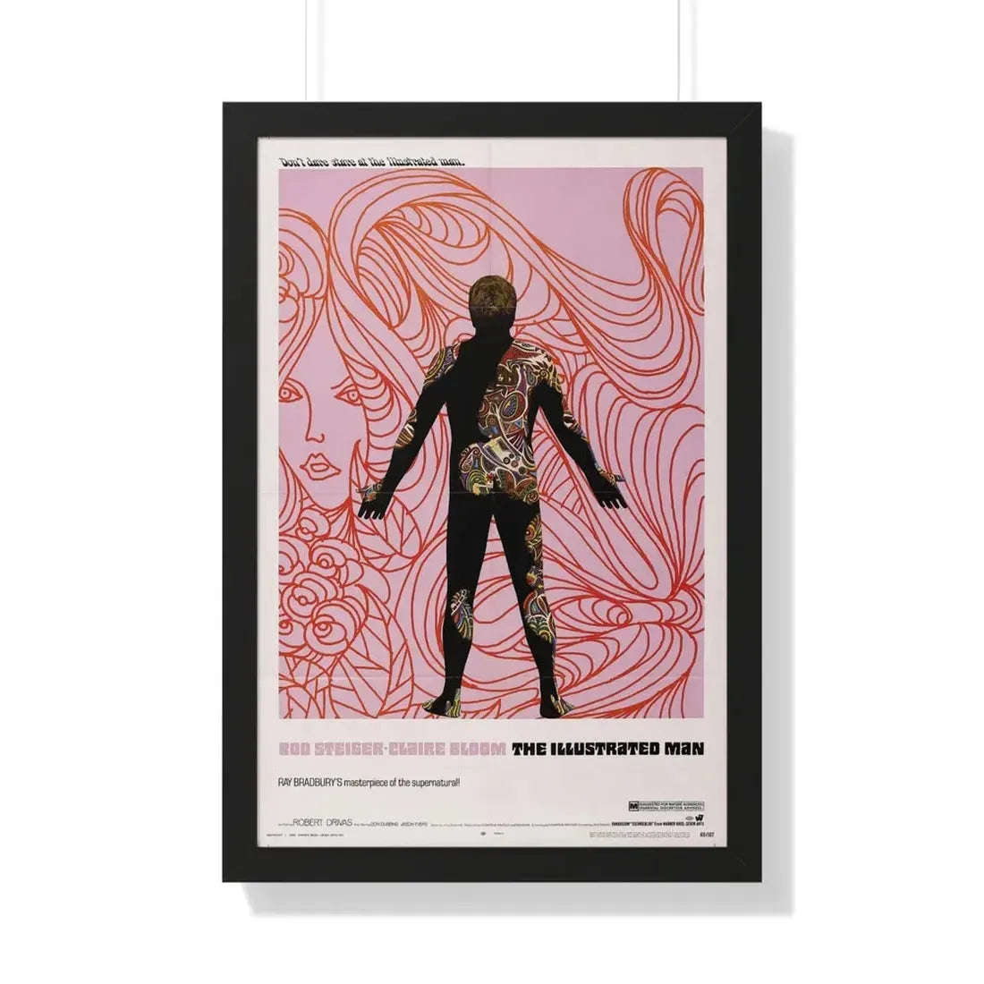 THE ILLUSTRATED MAN 1969 - Framed Movie Poster 20" x 30" Black - The Sticker Space