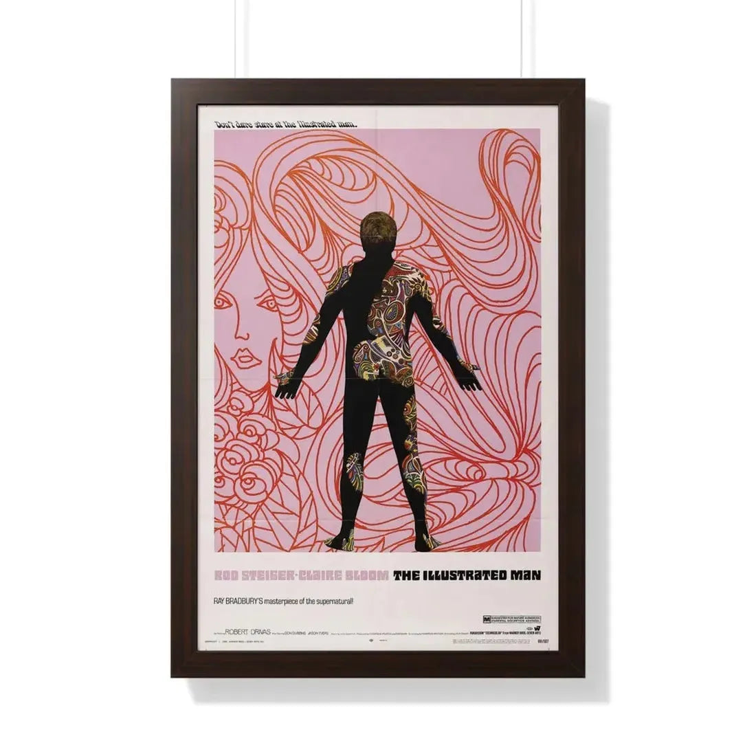 THE ILLUSTRATED MAN 1969 - Framed Movie Poster 20" x 30" Walnut - The Sticker Space
