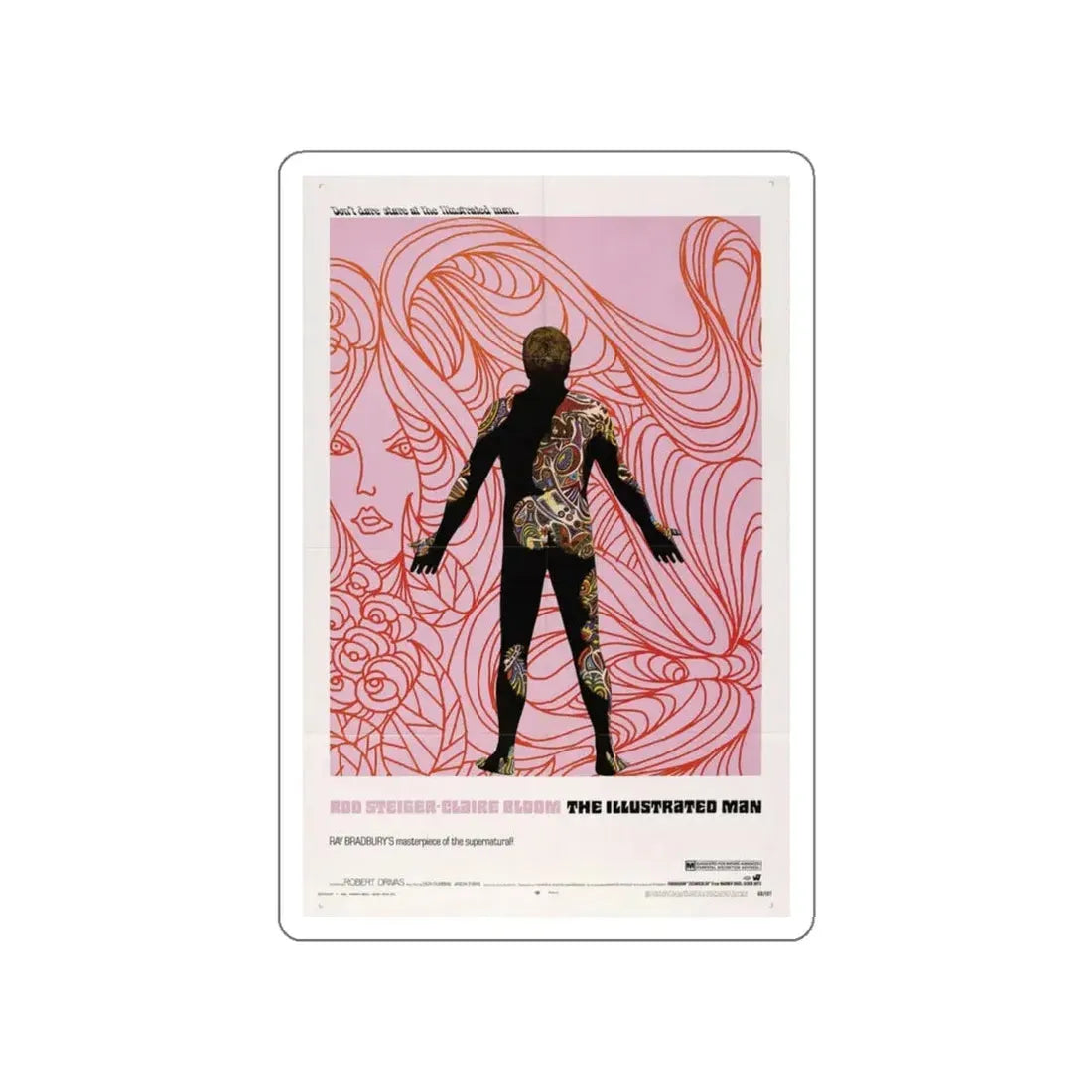 THE ILLUSTRATED MAN 1969 Movie Poster STICKER Vinyl Die-Cut Decal 6 Inch - The Sticker Space