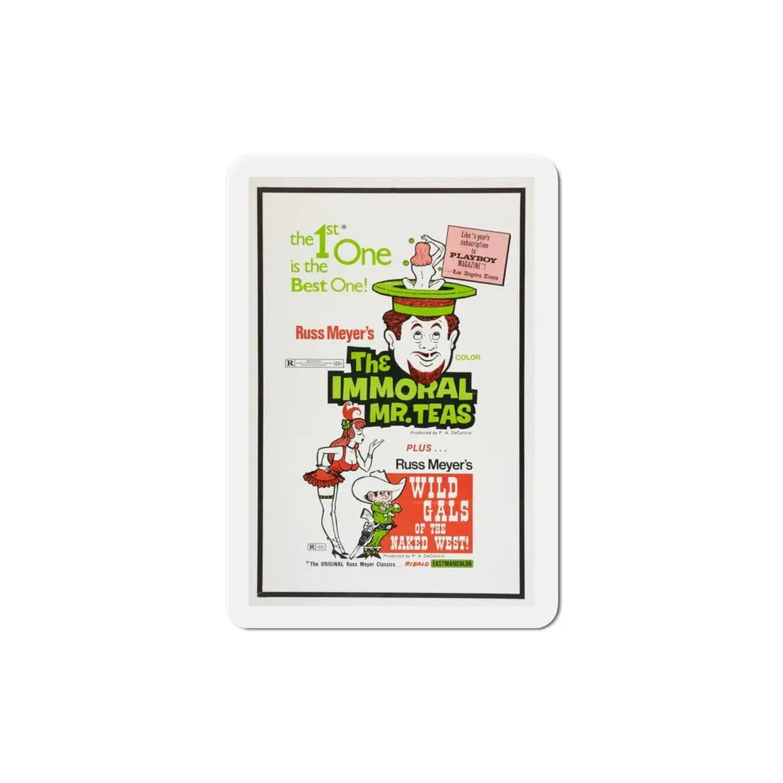 The Immoral Mr Teas 1959 Movie Poster Refrigerator Magnet 5 Inch - The Sticker Space