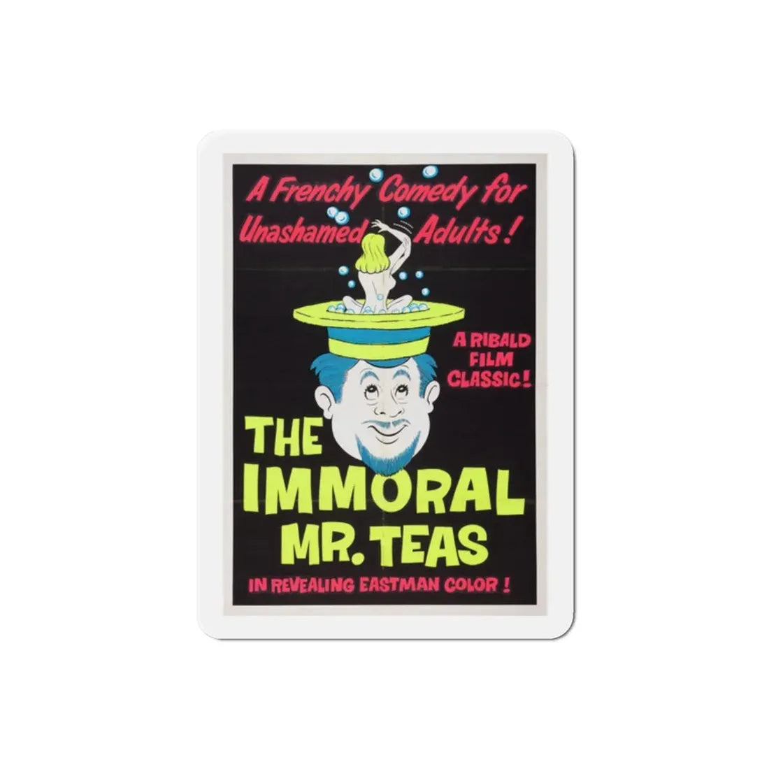The Immoral Mr Teas 1959 v2 Movie Poster Refrigerator Magnet 2 Inch - The Sticker Space