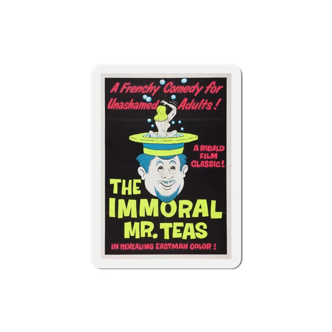 The Immoral Mr Teas 1959 v2 Movie Poster Refrigerator Magnet 4 Inch - The Sticker Space
