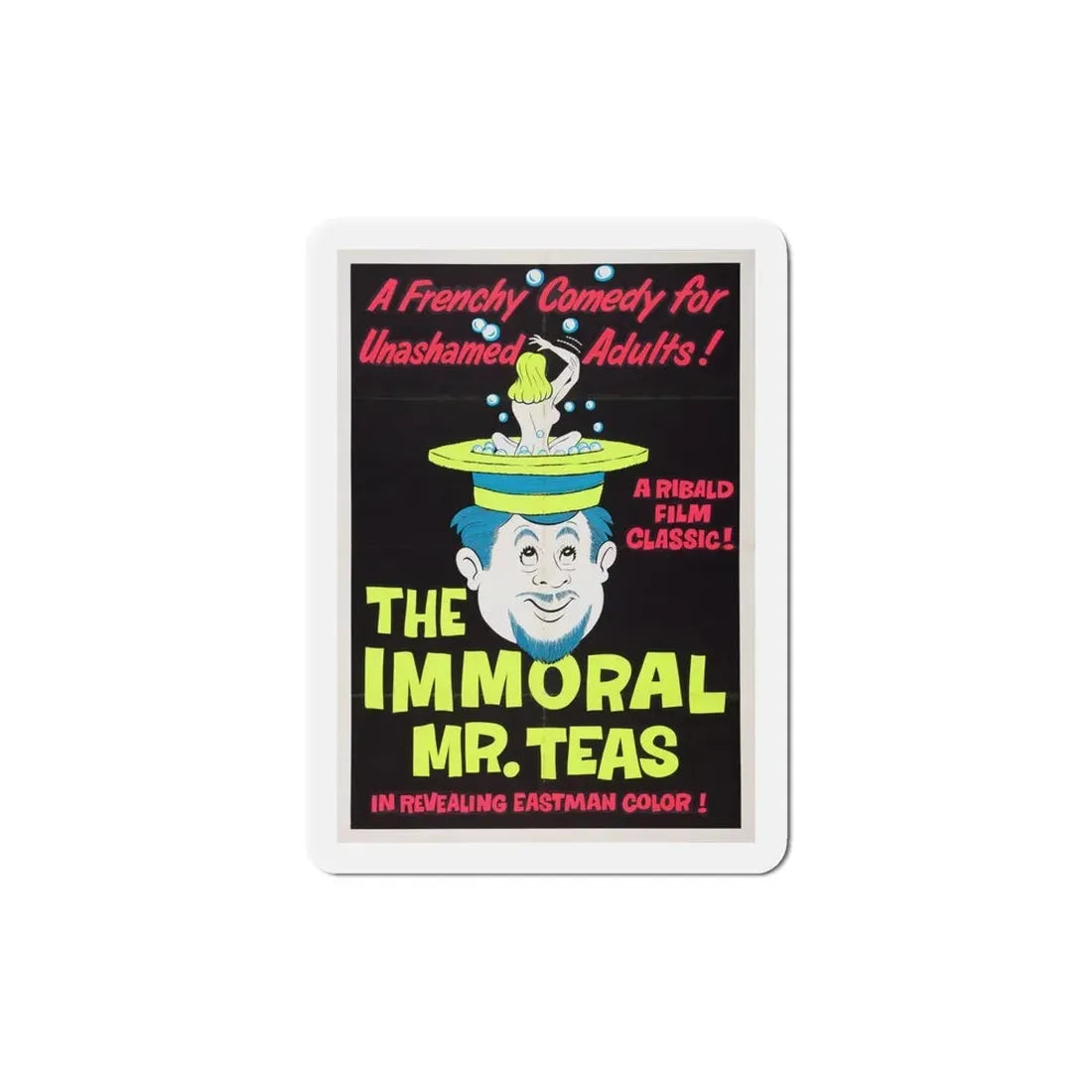 The Immoral Mr Teas 1959 v2 Movie Poster Refrigerator Magnet 6 Inch - The Sticker Space