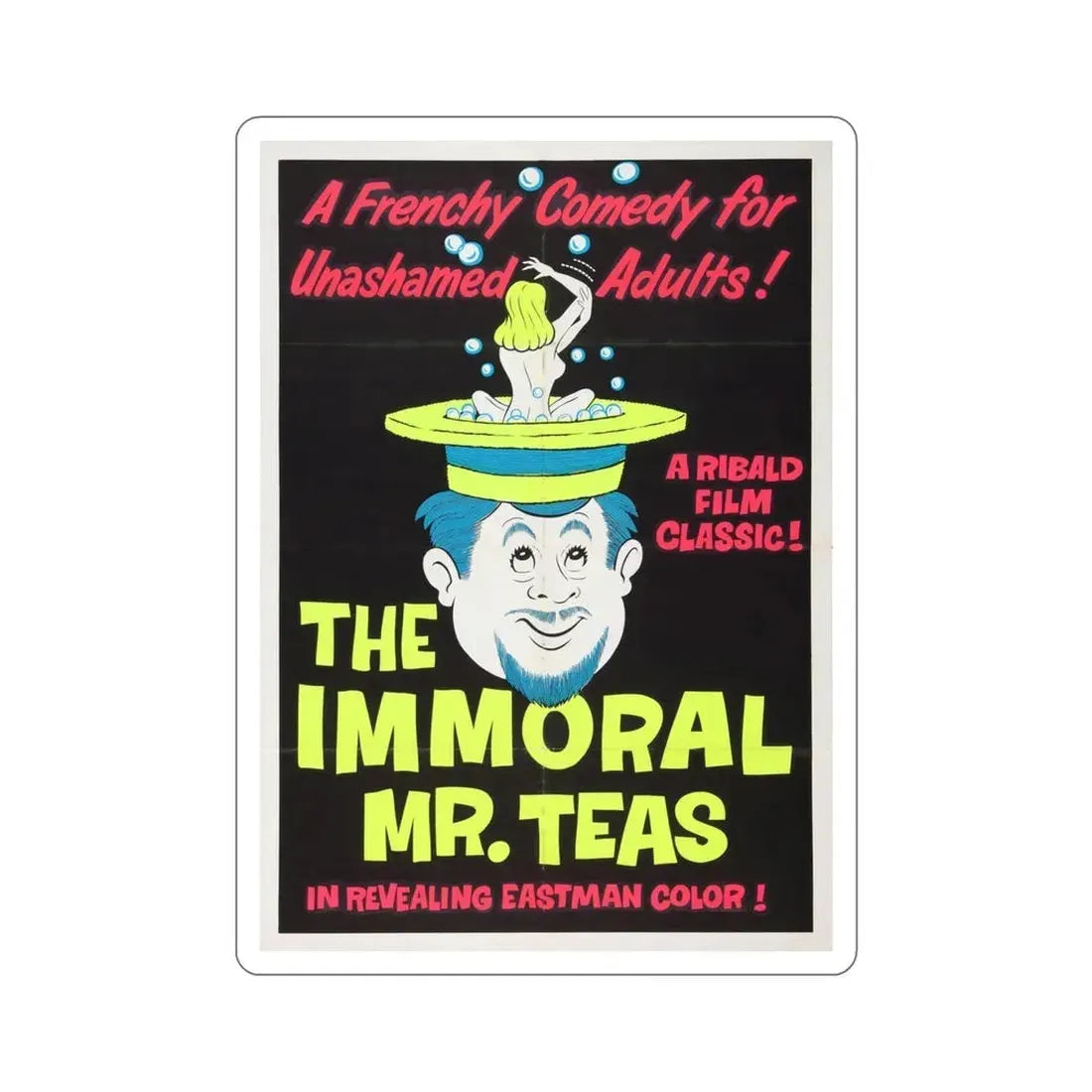 The Immoral Mr Teas 1959 v2 Movie Poster STICKER Vinyl Die-Cut Decal 4 Inch - The Sticker Space