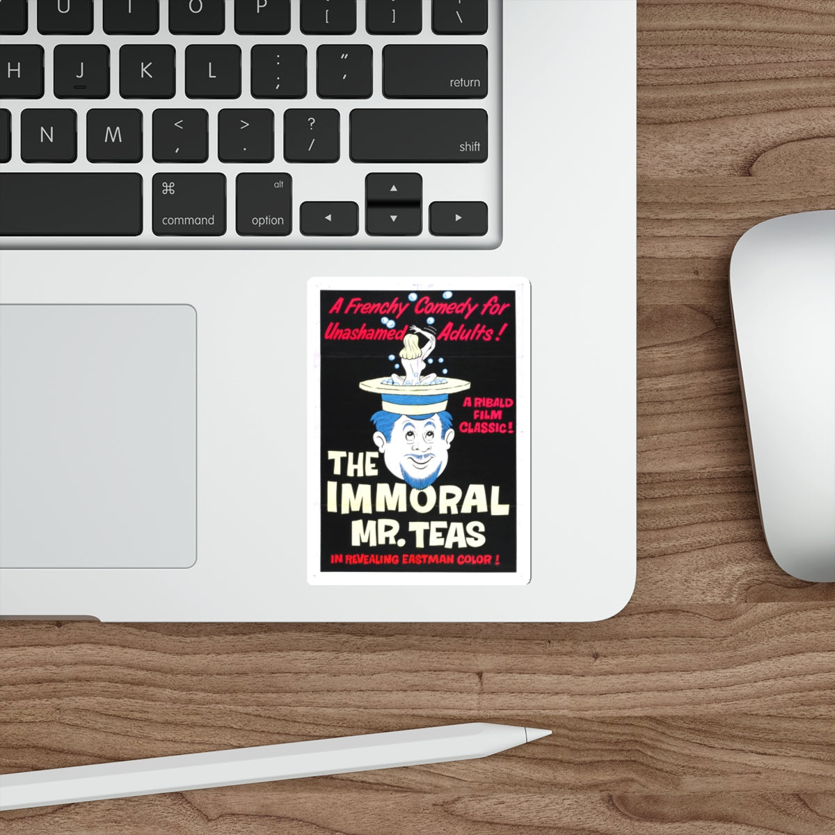 THE IMMORAL MR. TEAS (2) 1959 Movie Poster STICKER Vinyl Die-Cut Decal-The Sticker Space