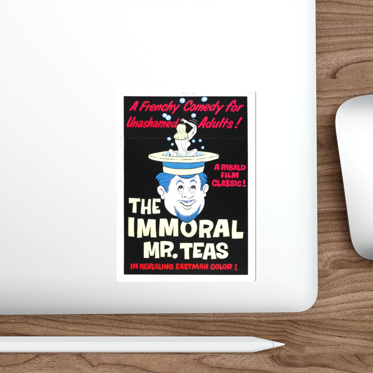 THE IMMORAL MR. TEAS (2) 1959 Movie Poster STICKER Vinyl Die-Cut Decal-The Sticker Space