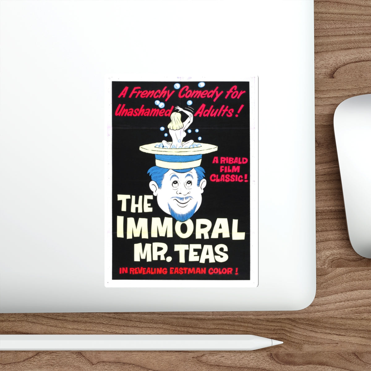 THE IMMORAL MR. TEAS (2) 1959 Movie Poster STICKER Vinyl Die-Cut Decal-The Sticker Space