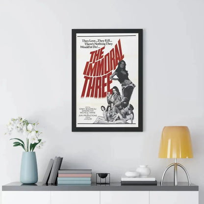 THE IMMORAL THREE 1975 - Framed Movie Poster - The Sticker Space