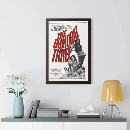 THE IMMORAL THREE 1975 - Framed Movie Poster - The Sticker Space
