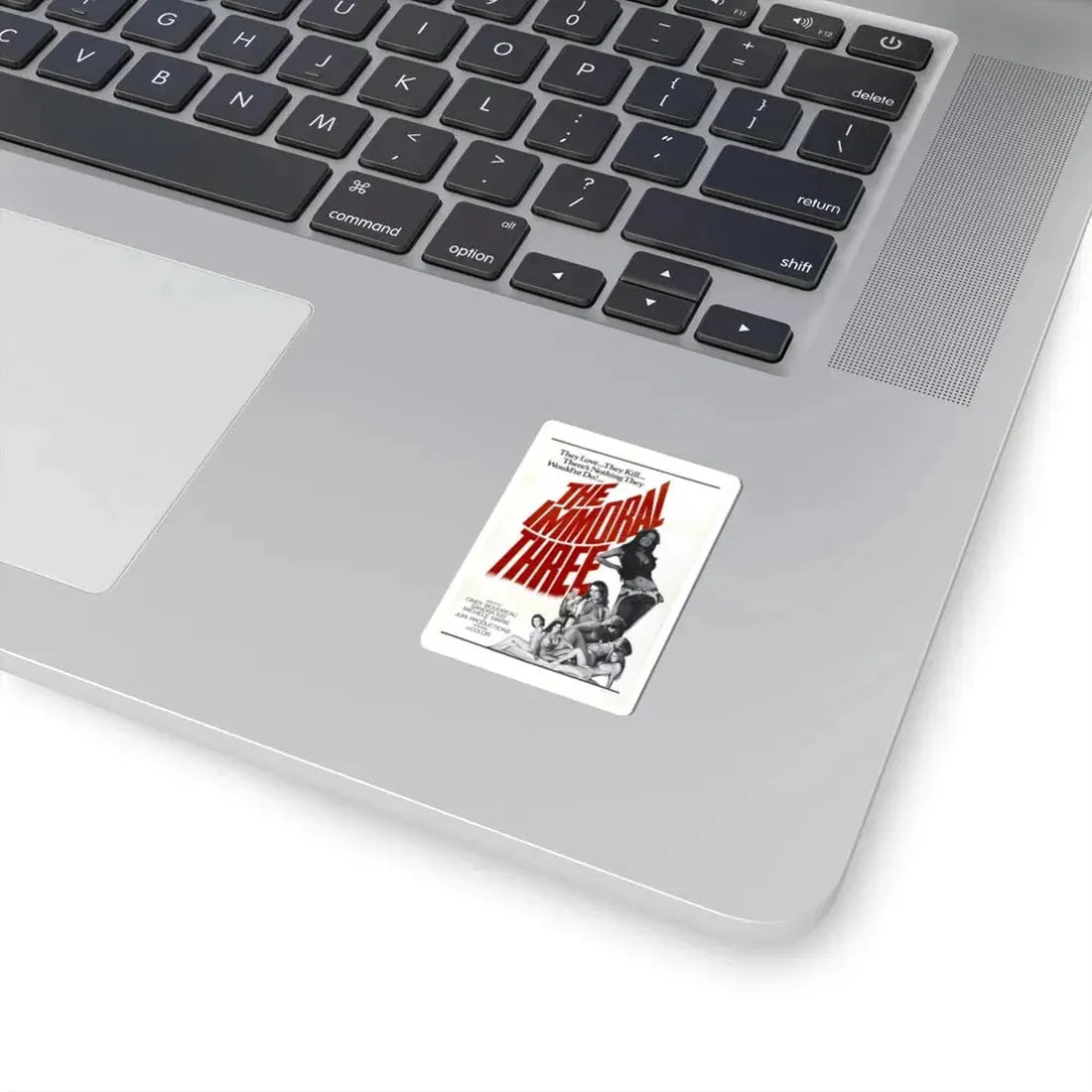 THE IMMORAL THREE 1975 Movie Poster - STICKER Vinyl Kiss-Cut Decal - The Sticker Space