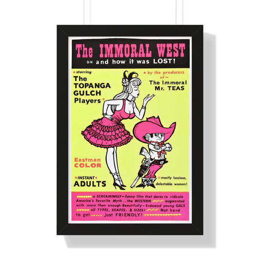 THE IMMORAL WEST 1962 - Framed Movie Poster-16″ x 24″-The Sticker Space