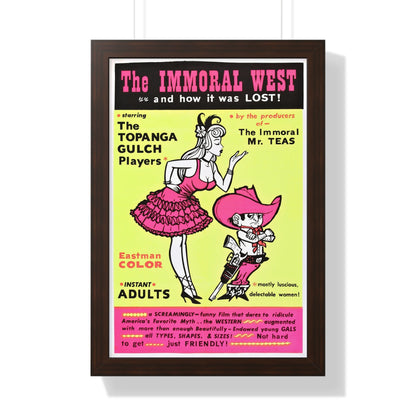 THE IMMORAL WEST 1962 - Framed Movie Poster-16″ x 24″-The Sticker Space