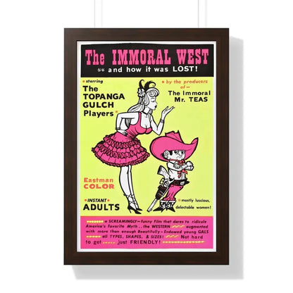 THE IMMORAL WEST 1962 - Framed Movie Poster 16″ x 24″ Walnut - The Sticker Space