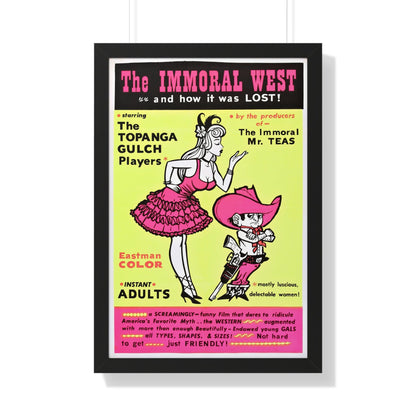 THE IMMORAL WEST 1962 - Framed Movie Poster-20" x 30"-The Sticker Space