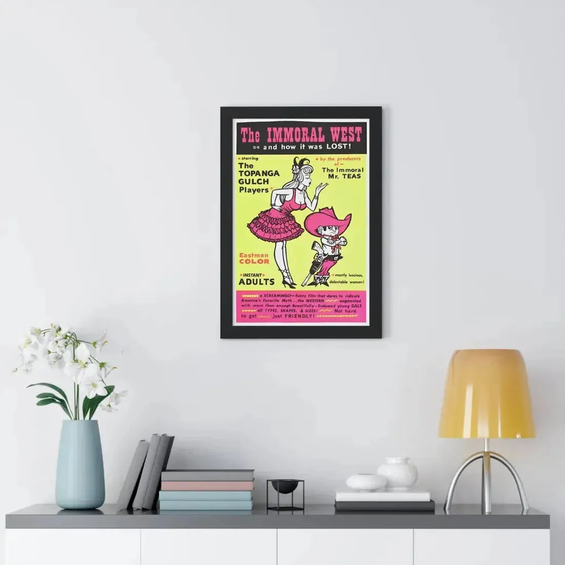 THE IMMORAL WEST 1962 - Framed Movie Poster - The Sticker Space