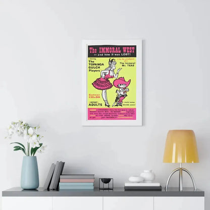 THE IMMORAL WEST 1962 - Framed Movie Poster - The Sticker Space