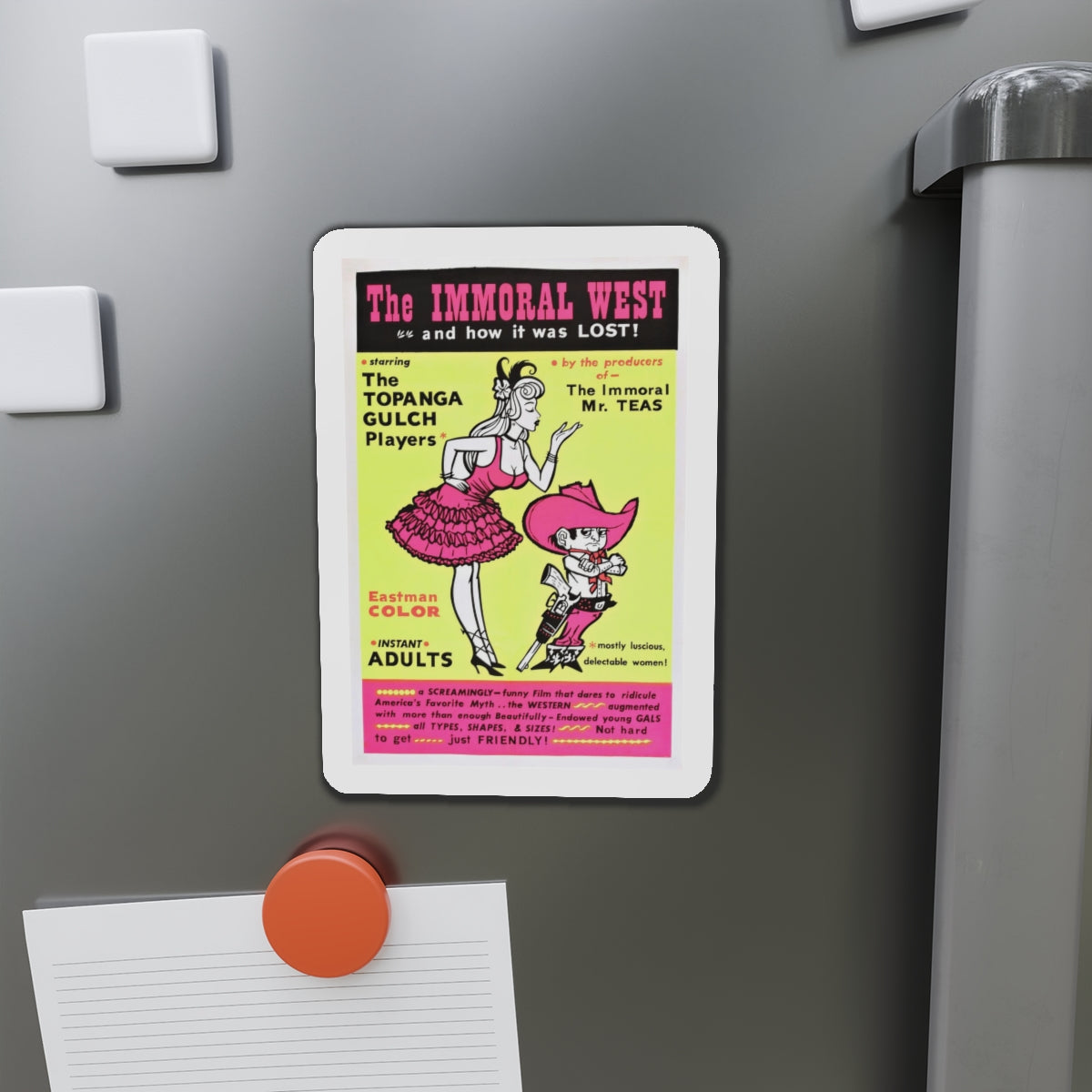 THE IMMORAL WEST 1962 Movie Poster - Refrigerator Magnet-The Sticker Space