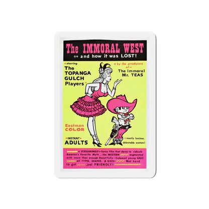THE IMMORAL WEST 1962 Movie Poster - Refrigerator Magnet 3 Inch Die-Cut - The Sticker Space