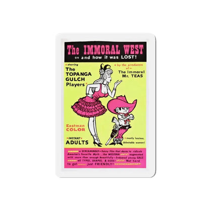 THE IMMORAL WEST 1962 Movie Poster - Refrigerator Magnet 4 Inch Die-Cut - The Sticker Space