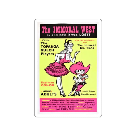 THE IMMORAL WEST 1962 Movie Poster STICKER Vinyl Die-Cut Decal 2 Inch - The Sticker Space