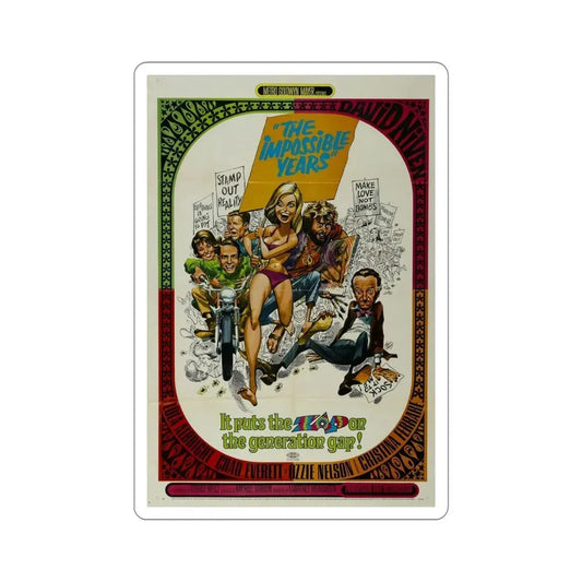 The Impossible Years 1968 Movie Poster STICKER Vinyl Die-Cut Decal 6 Inch - The Sticker Space