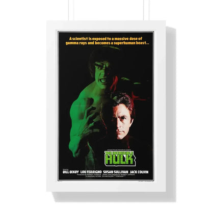 THE INCREDIBLE HULK (FERRIGNO) 1977 - Framed Movie Poster 16″ x 24″ White - The Sticker Space