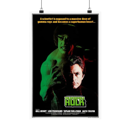 THE INCREDIBLE HULK (FERRIGNO) 1977 - Paper Movie Poster 12″ x 18″ Matte - The Sticker Space