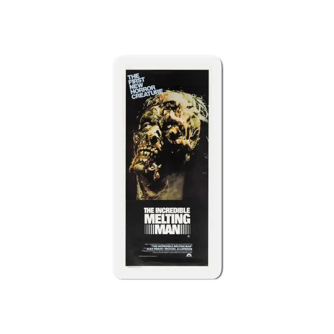 THE INCREDIBLE MELTING MAN 1977 Movie Poster - Refrigerator Magnet 6 Inch Die-Cut - The Sticker Space
