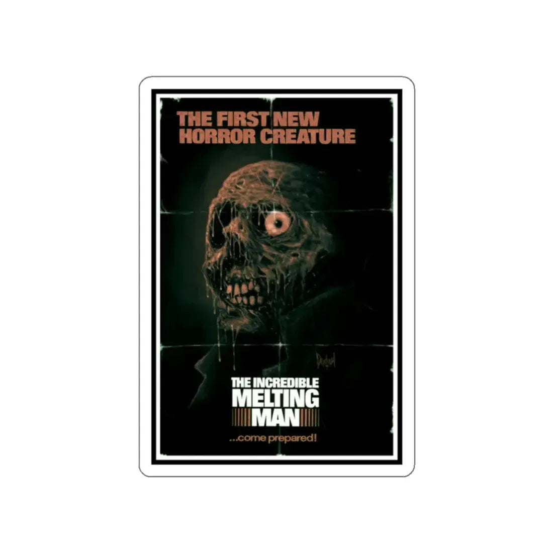 THE INCREDIBLE MELTING MAN (3) 1977 Movie Poster STICKER Vinyl Die-Cut Decal 2 Inch - The Sticker Space