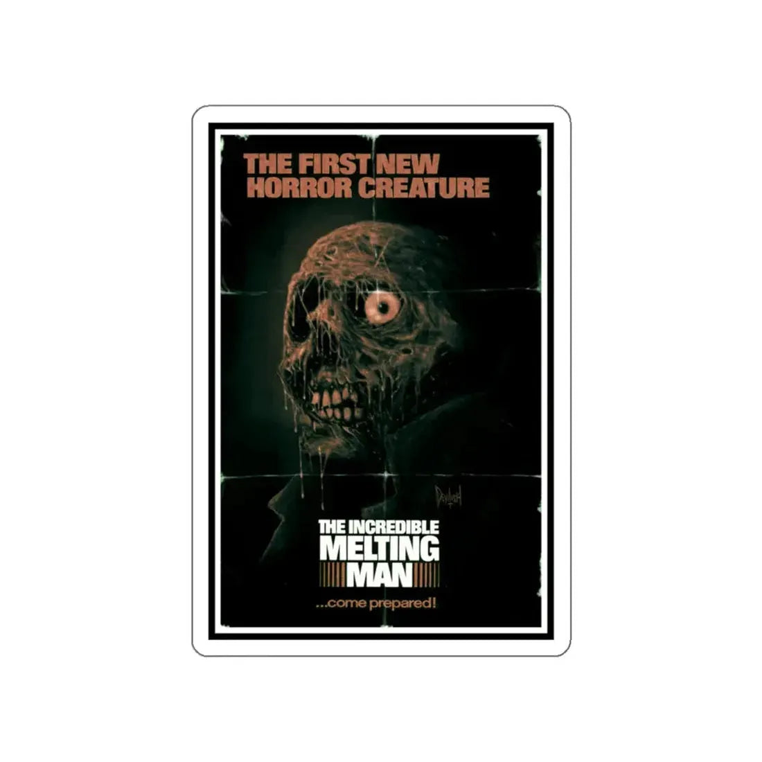 THE INCREDIBLE MELTING MAN (3) 1977 Movie Poster STICKER Vinyl Die-Cut Decal 6 Inch - The Sticker Space