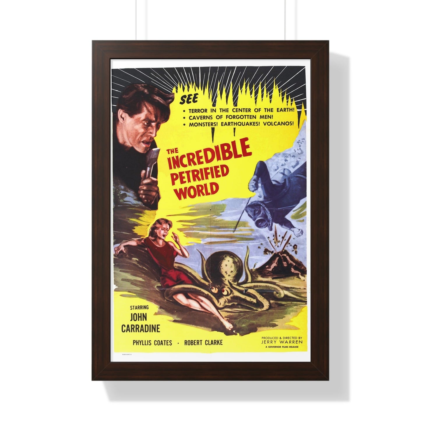 THE INCREDIBLE PETRIFIED WORLD 1959 - Framed Movie Poster-16″ x 24″-The Sticker Space