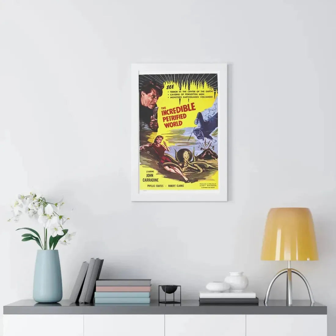 THE INCREDIBLE PETRIFIED WORLD 1959 - Framed Movie Poster - The Sticker Space