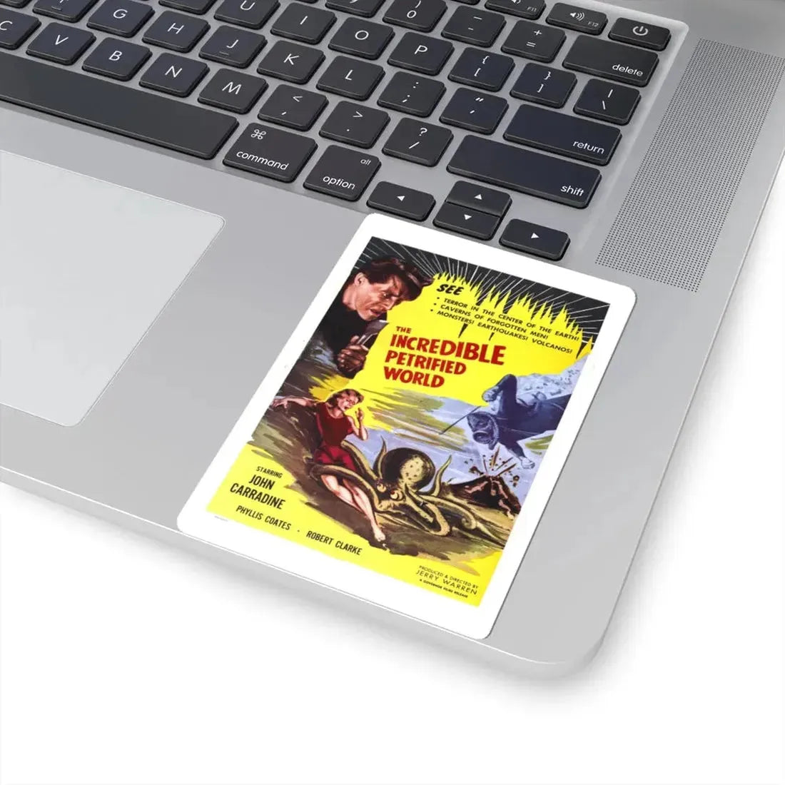 THE INCREDIBLE PETRIFIED WORLD 1959 Movie Poster - STICKER Vinyl Kiss-Cut Decal - The Sticker Space