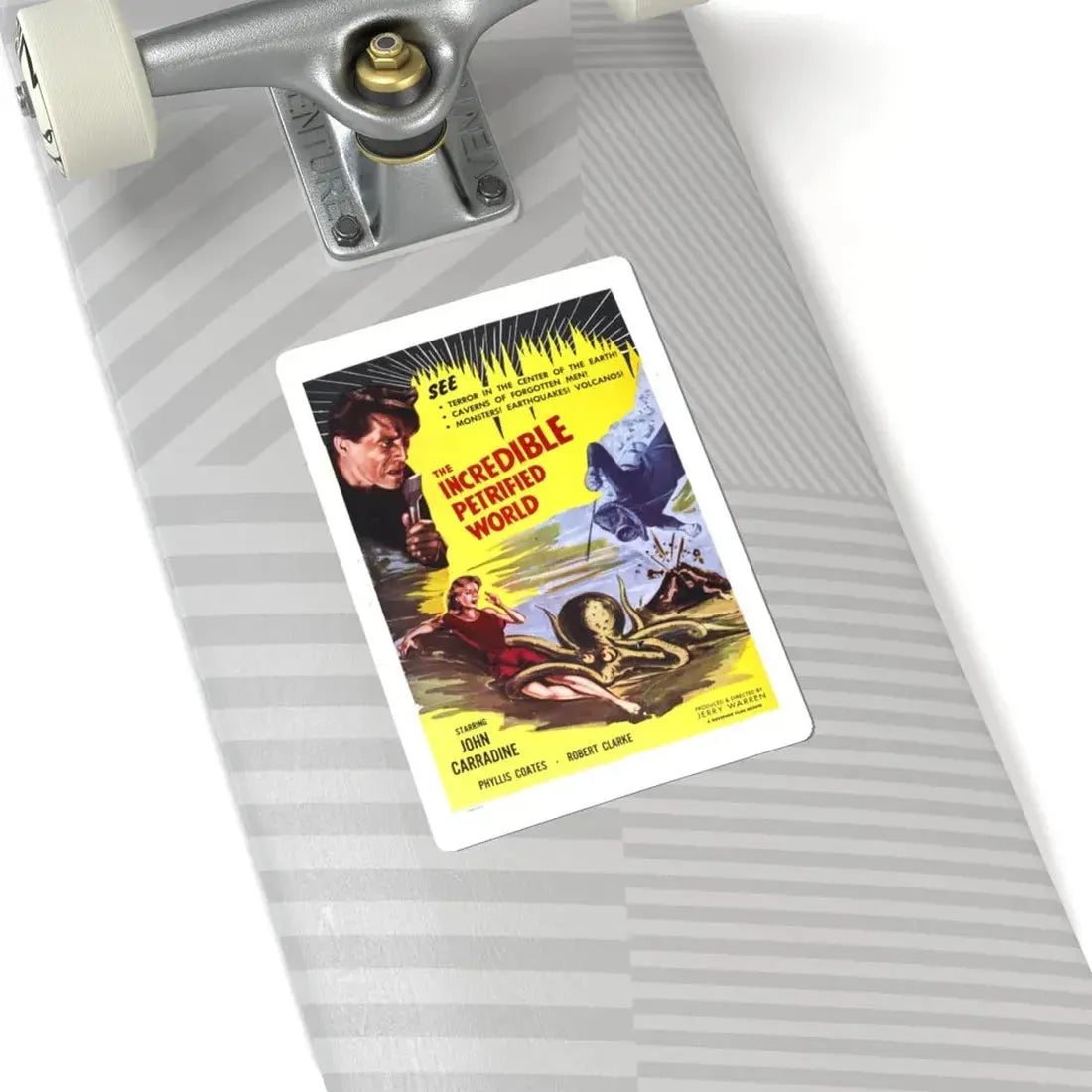 THE INCREDIBLE PETRIFIED WORLD 1959 Movie Poster - STICKER Vinyl Kiss-Cut Decal - The Sticker Space