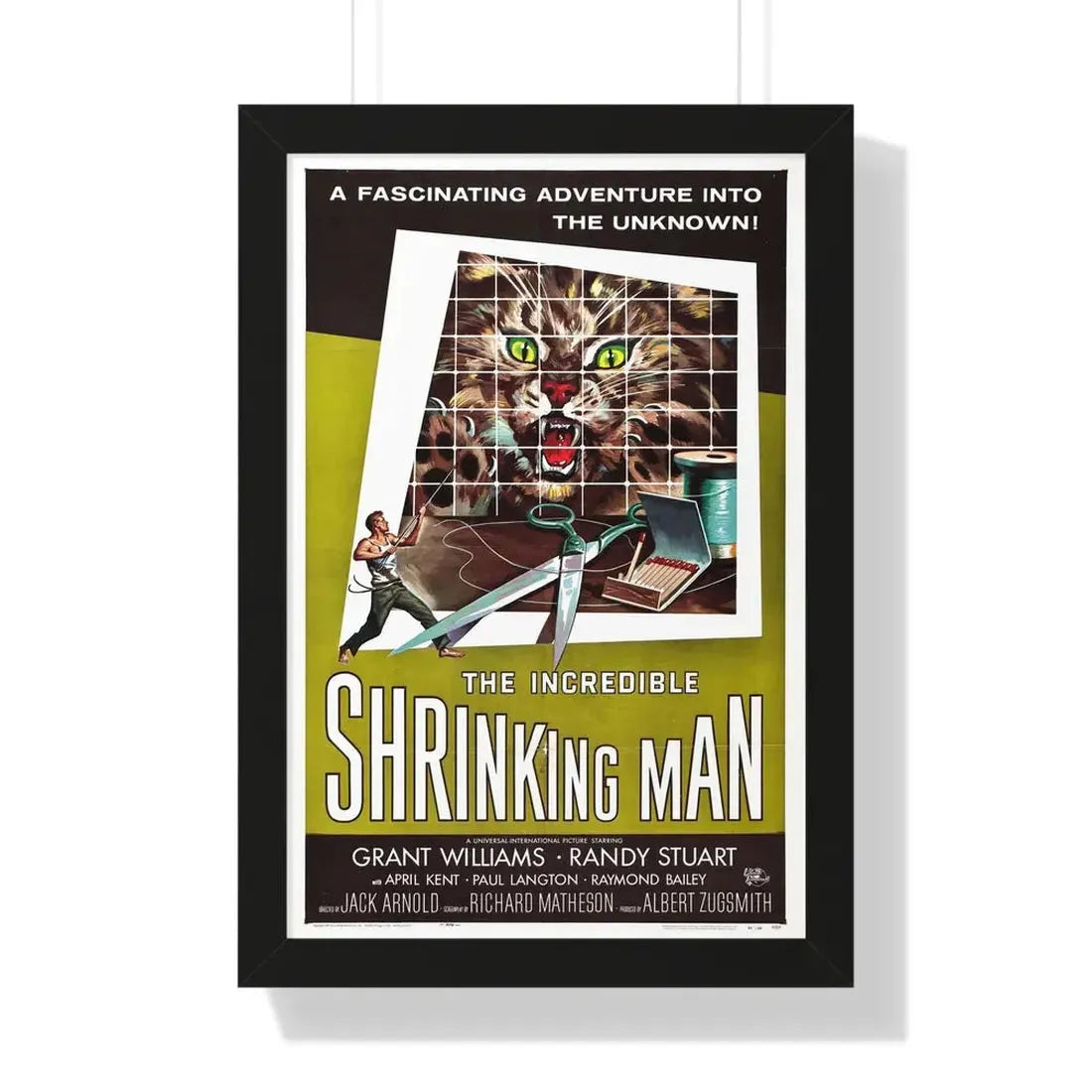 THE INCREDIBLE SHRINKING MAN 1957 - Framed Movie Poster 16″ x 24″ Black - The Sticker Space