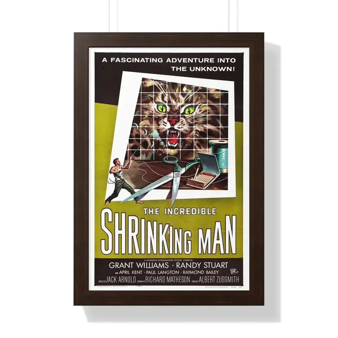 THE INCREDIBLE SHRINKING MAN 1957 - Framed Movie Poster 16″ x 24″ Walnut - The Sticker Space