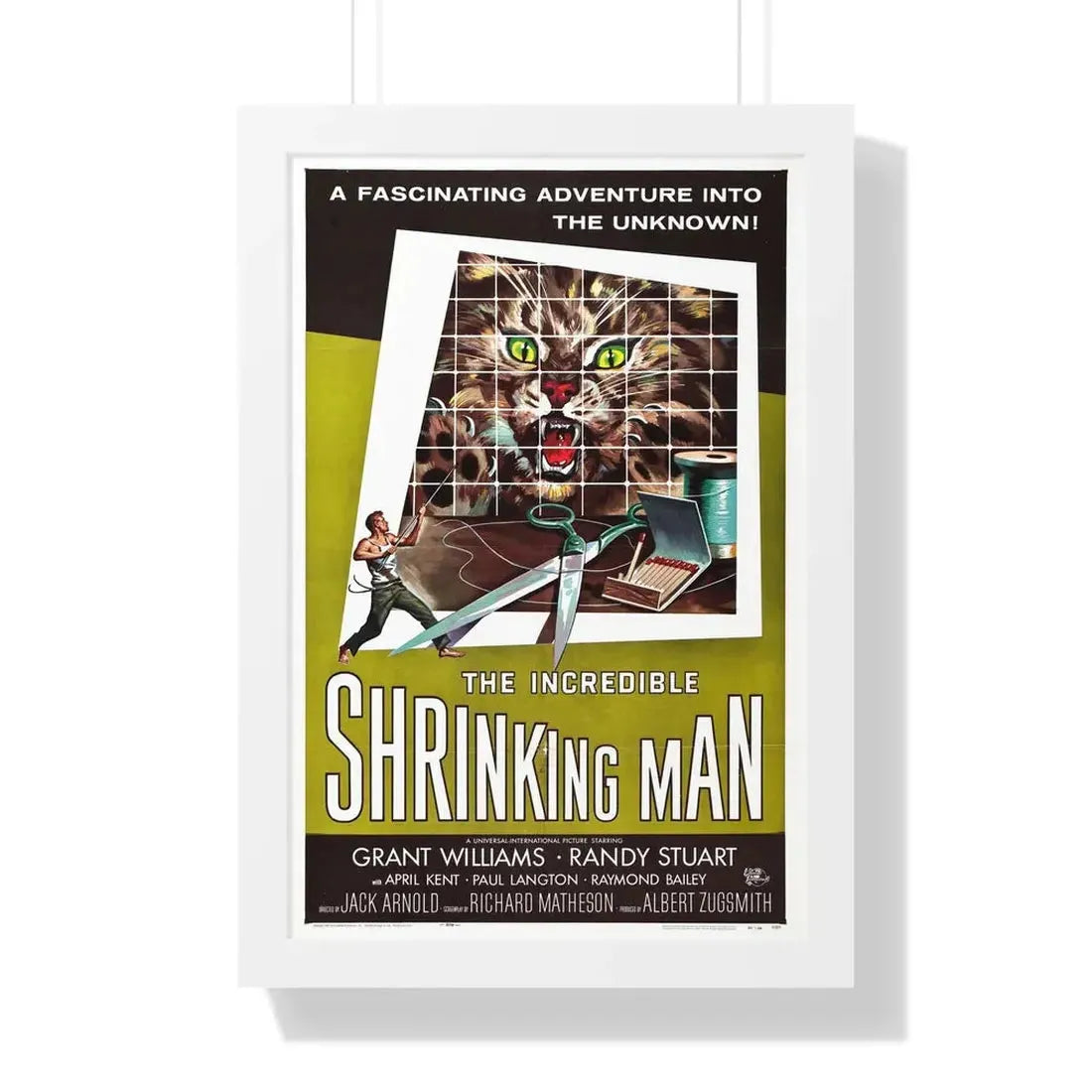 THE INCREDIBLE SHRINKING MAN 1957 - Framed Movie Poster 16″ x 24″ White - The Sticker Space