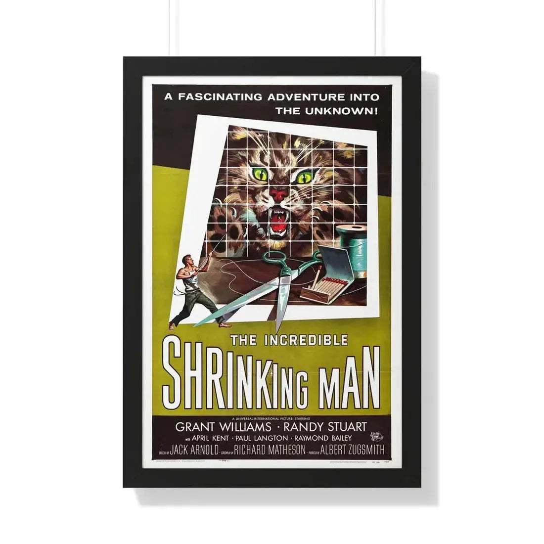 THE INCREDIBLE SHRINKING MAN 1957 - Framed Movie Poster 20" x 30" Black - The Sticker Space