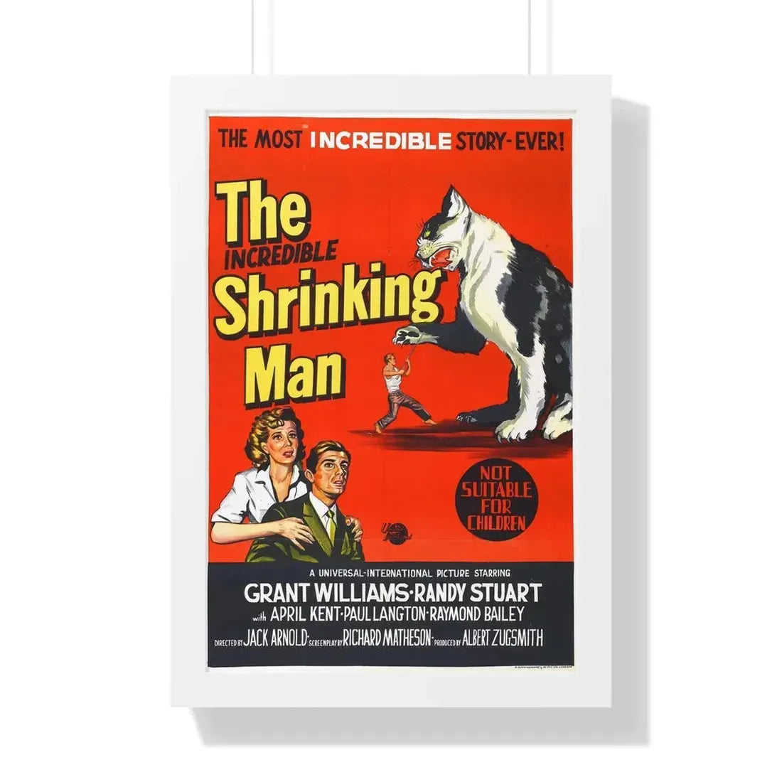 THE INCREDIBLE SHRINKING MAN (2) 1957 - Framed Movie Poster 16″ x 24″ White - The Sticker Space