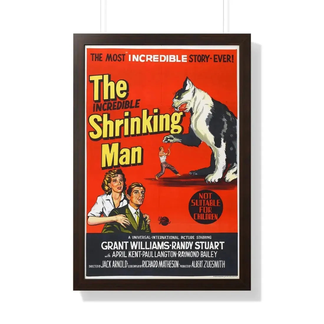 THE INCREDIBLE SHRINKING MAN (2) 1957 - Framed Movie Poster 20" x 30" Walnut - The Sticker Space