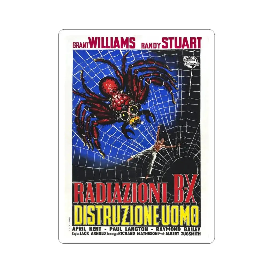 THE INCREDIBLE SHRINKING MAN (3) 1957 Movie Poster - STICKER Vinyl Kiss-Cut Decal 4 Inch White - The Sticker Space